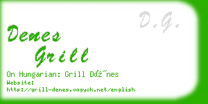 denes grill business card